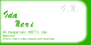 ida meri business card